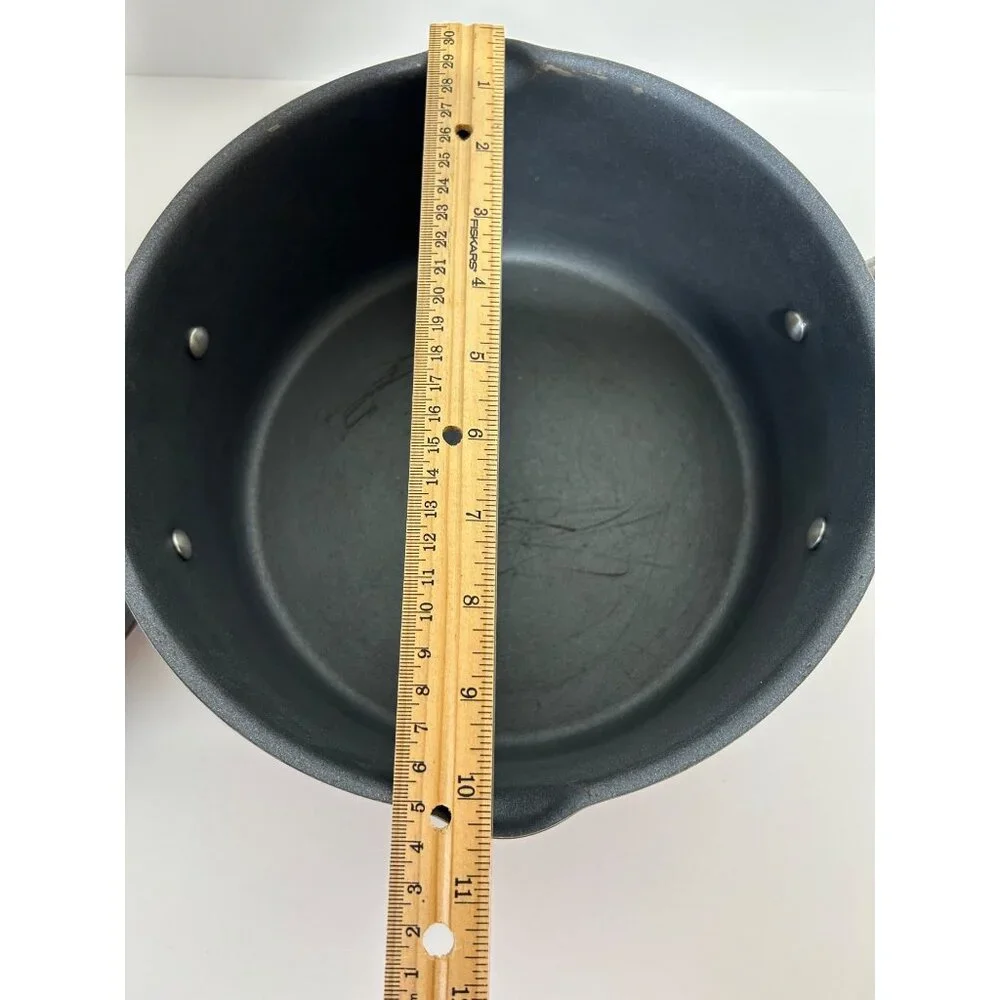 Princess House 5 Qt Stainless Steel Saucepan With Glass Lid & Pour Spouts